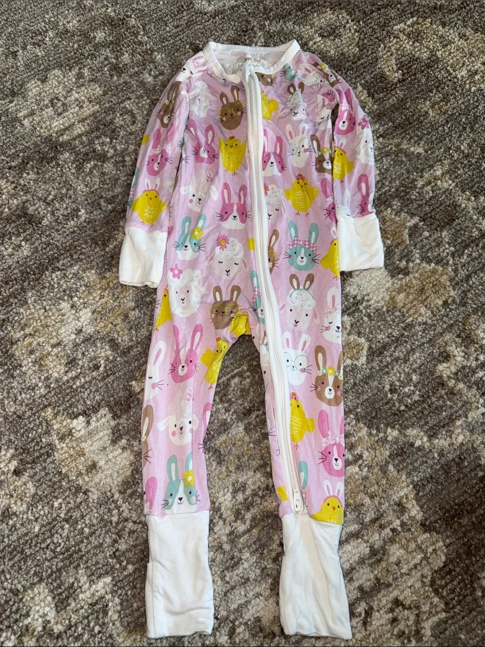 Little sleepies pink Easter bamboo